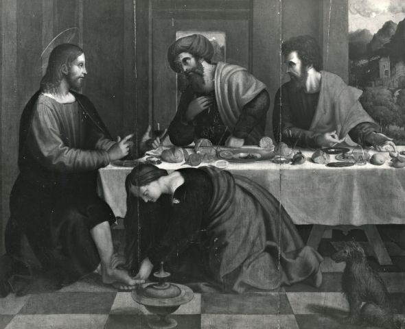 Anonimo — Capassini Giovanni - sec. XVI - Cena in casa di Simone il fariseo — insieme